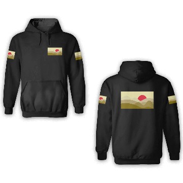 Discover Minimalist Sun Dijon Yellow 3D Hoodies
