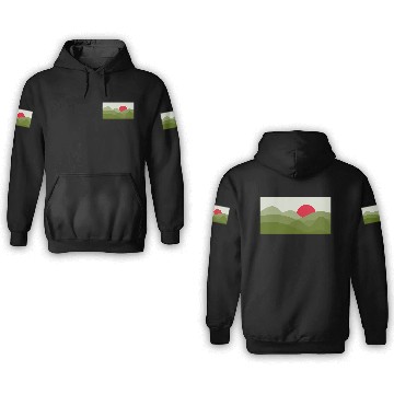 Discover Minimalist Sun Pickle Green 3D Hoodies