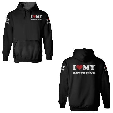 Discover I Love BF I Love my Boyfriend 3D Hoodies