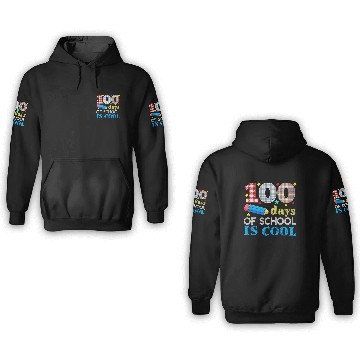 Discover Teacher Student 100th Day 100 Days Of School 3D Hoodies