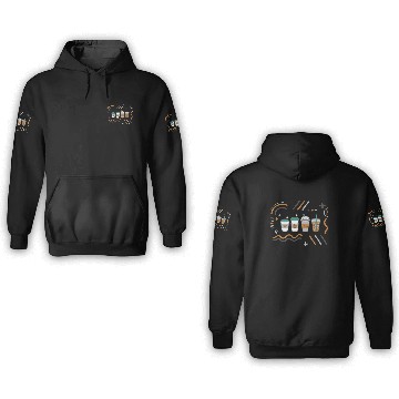 Discover Halloween 3D Hoodies, Cute Halloween Coffee Latte