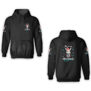 Discover Winter Christmas Pyjama Donkey 3D Hoodies