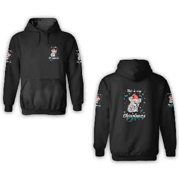 Discover Winter Christmas Pyjama Koala 3D Hoodies