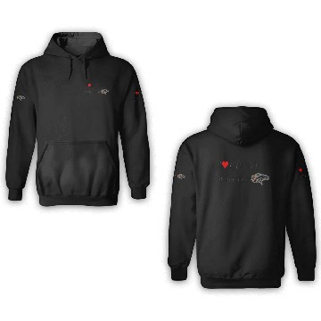 Discover I Love Cats and The Broncos 3D Hoodies