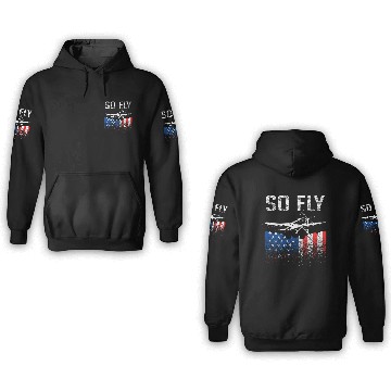 Discover Airplane Pilots USA 3D Hoodies