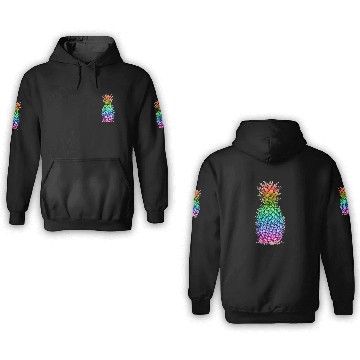 Discover Pineapple Gay Lesbian Pride Rainbow Tropical LGBTQ 3D Hoodies