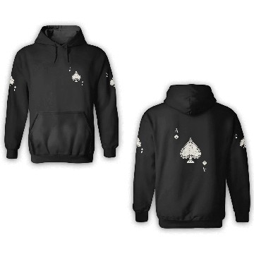 Discover Ace Of Spades Blackjack Cards Poker 21 3D Hoodies