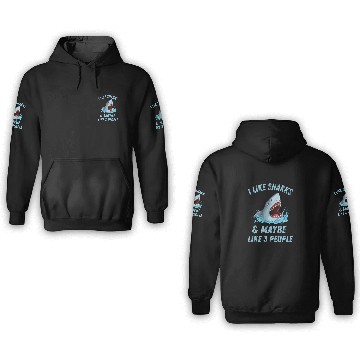 Discover Ocean Animal Shark Lover Gift Funny Shark 3D Hoodies