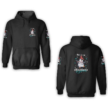 Discover Winter Christmas Pyjama Penguin 3D Hoodies