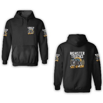 Discover Monster Trucks Are My Jam Vintage Retro 3D Hoodies