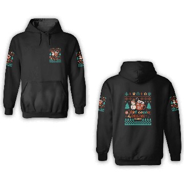 Discover Funny Christmas Hot cocoa christmas movies 3D Hoodies