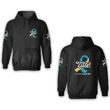 Discover October Wear Blue Yellow Down Syndrome Awareness 3D Hoodies