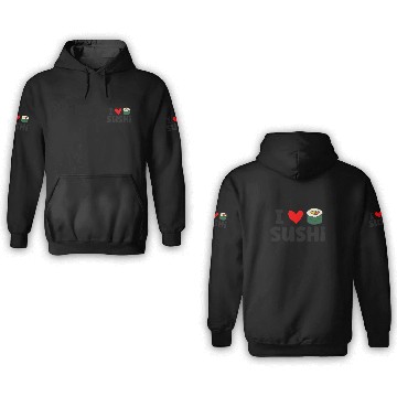 Discover I Love Sushi Love Sushi Rolls 3D Hoodies