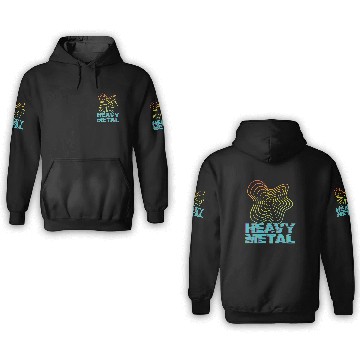 Discover Heavy Metal Frequency Rocking Metal Fan Hard rock 3D Hoodies