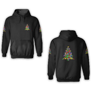 Discover Christmas Tree Mosaic Church Window 3D Hoodies