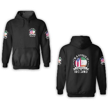 Discover Puerto Rico Flag Ireland Grown Country Flags 3D Hoodies
