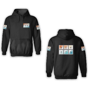 Discover La Valetta | Periodic Table of Elements 3D Hoodies