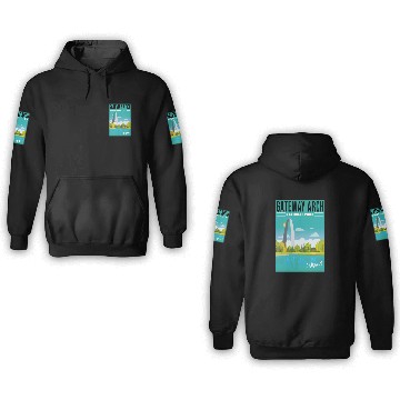 Discover Gateway Arch National Park Missouri, St Louis 3D Hoodies