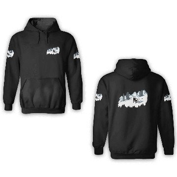 Discover Skier and Mountains, Skiing 3D Hoodies