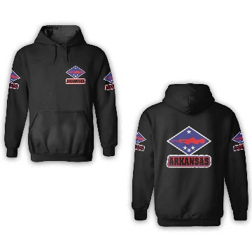 Discover US States ARKANSAS 3D Hoodies