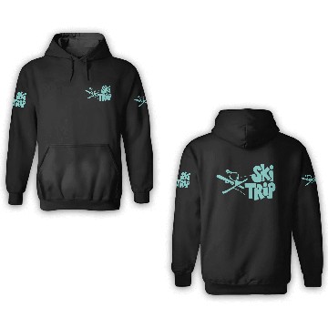 Discover Cool Skiing Ski Trip 3D Hoodies