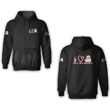 Discover Peace Love Christmas 3D Hoodies