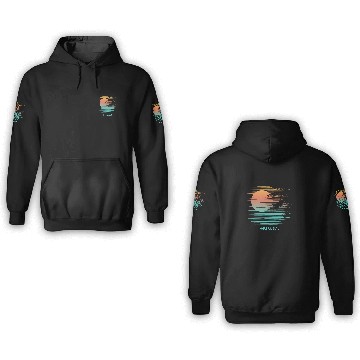 Discover Artistic Key West Florida Palm Tree Vacation 3D Hoodies