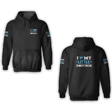 Discover I Love My Little Brother Best Bro Ever Brotherhood 3D Hoodies
