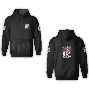 Discover USA Ski Team, American Flag Skiing 3D Hoodies