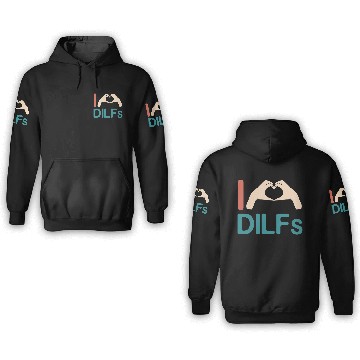 Discover I Love Dilfs Vintage Funny Gift for Incredibly 3D Hoodies