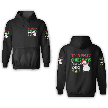 Discover This Is My Christmas Pajama 3D Hoodies Snowman Cute