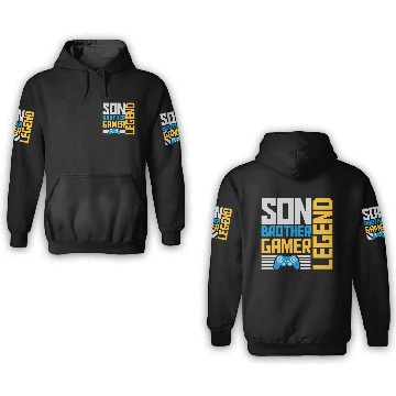 Discover son brother gamer legend 3D Hoodies