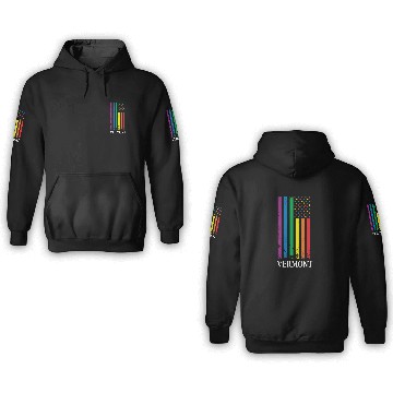 Discover Vermont Pride Month Pride Flag LGBT Community LGBT 3D Hoodies