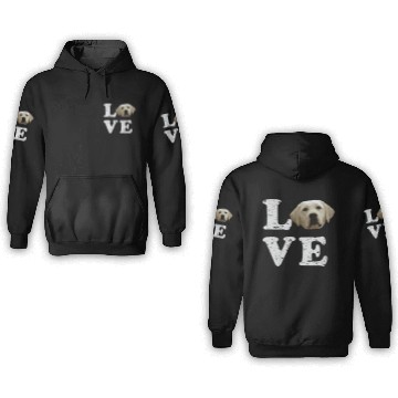 Discover I Love My Yellow Lab Labrador Retriever Dog 3D Hoodies