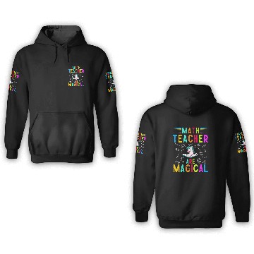 Discover Math Teacher Unicorn 3D Hoodies