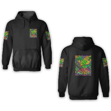 Discover Psychedelic Colorful Cannabis 3D Hoodies