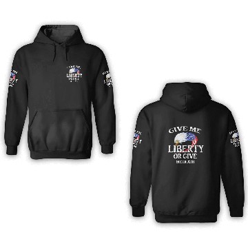 Discover Vintage Give Me Liberty Or Give Me Death 3D Hoodies