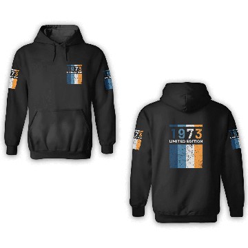 Discover 50 Years Vintage 1973 Retro 50th Birthday 3D Hoodies