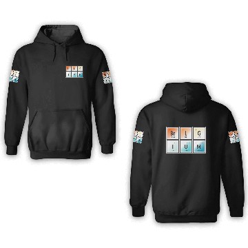 Discover Belgium | Periodic Table of Elements 3D Hoodies