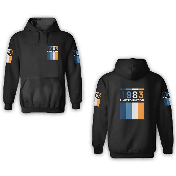 Discover 40 Years Vintage 1983 Retro 40th Birthday 3D Hoodies