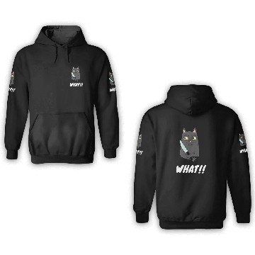 Discover Cat What? Funny Cat 3D Hoodies,Murderous Cat With Knife