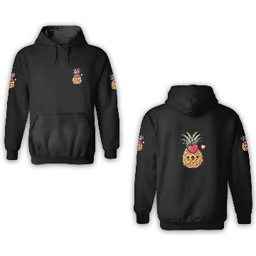 Discover Cute Pineapple, Happy Pineapple Drawing, 3D Hoodies