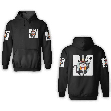 Discover Cat joker Playing Cards | Gifts for Cat Lovers 3D Hoodies