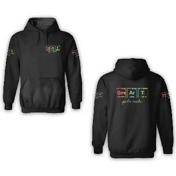 Discover SMART GIRLS ROCK - Elements Periodic Table 3D Hoodies