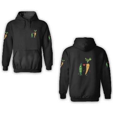 Discover womens carrot and peas v neck 3D Hoodies