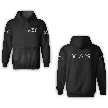Discover EARTH - written in elements of the periodic table 3D Hoodies