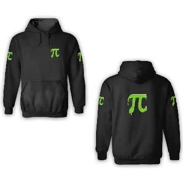 Discover Green Slimy Pi - Funny Pi Day Math Teacher 3D Hoodies