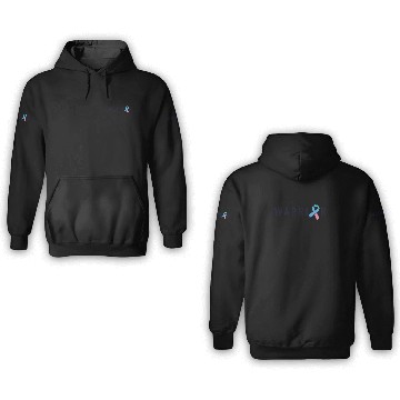 Discover Thyroid Cancer Warrior Men Pink Blue Teal Ribbon 3D Hoodies