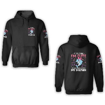 Discover Dolphin Heart Valentine's Day Animal For Womens 3D Hoodies