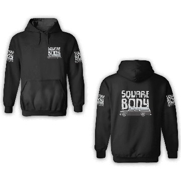 Discover square body Frost White 3D Hoodies